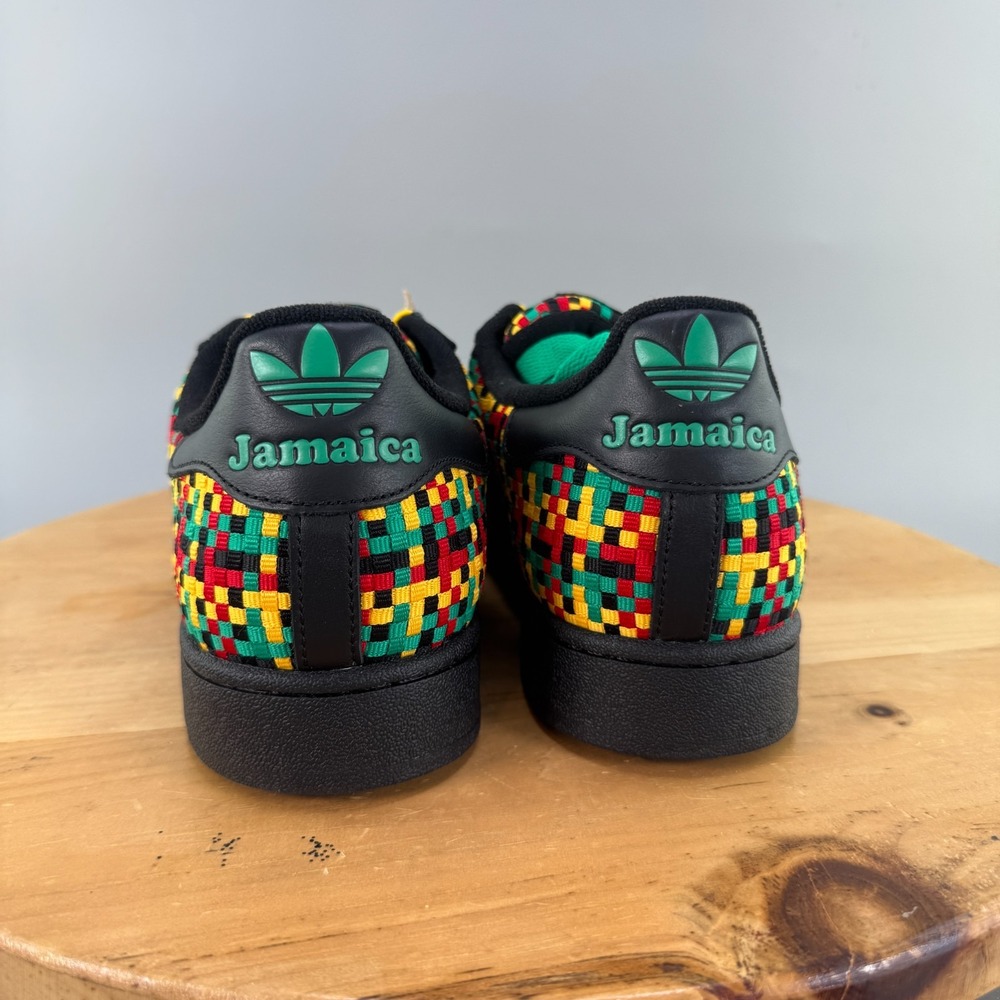 adidas Superstar II 'Jamaica' Mens Size 12 Shoes Black Green Yellow Red Marley - Picture 4 of 9